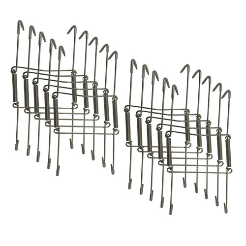 Xinlinke 10 Pcs 8-Inch Medium Size Invisible Plate Wire Hanger Wall Holders with Protective Rubber Cover for 7.5