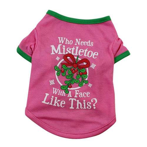 Teresamoon Cute Pet Clothes Sweater Dog T Shirt Costume (S, Pink)