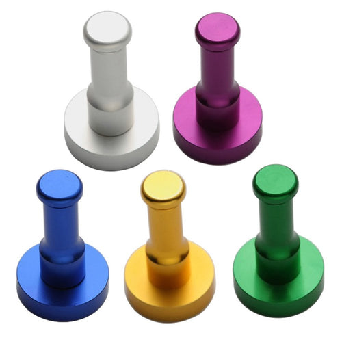 Generic Single Hook Hat Coat Robe Door Wall Hook Hanger Space Aluminum (Pack of 5) (Color A)