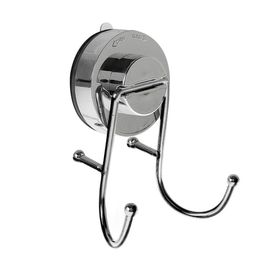 oenbopo Bathroom Rotation Vacuum Suction Cup Hook Holder, Wall Mount Bathroom Towel Suction Cup Sucker Hanging Hanger Coat Clothes Kitchen Utensil Strong Stainless Steel Hooks