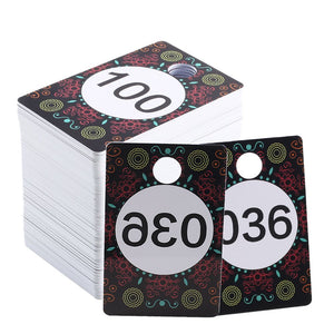 ManYee Live Sale Plastic Number Tags Normal and Reverse Mirror Image Reusable Hanger Cards for Clothing Coat Hanger and LuLaroe Supplies 100 Pack (001 to 100)