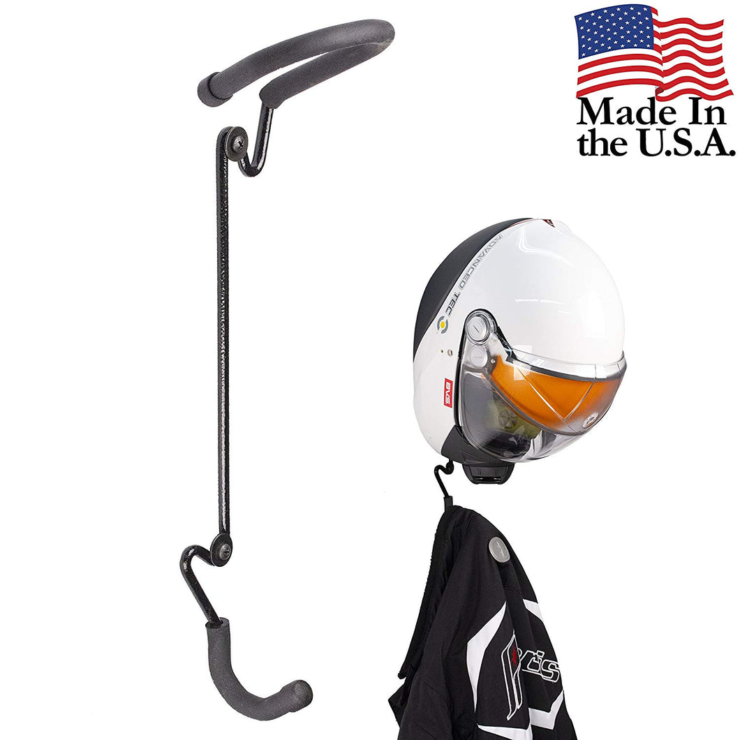 US2U Wall Hooks Coat and Hat Rack – Heavy Duty Wall Mounted Entryway Organizer Hanger for Coats, Hats, Caps & Helmet Mount - Sturdy & Decorative Solution to Organize, Storage Or Display - USA Made