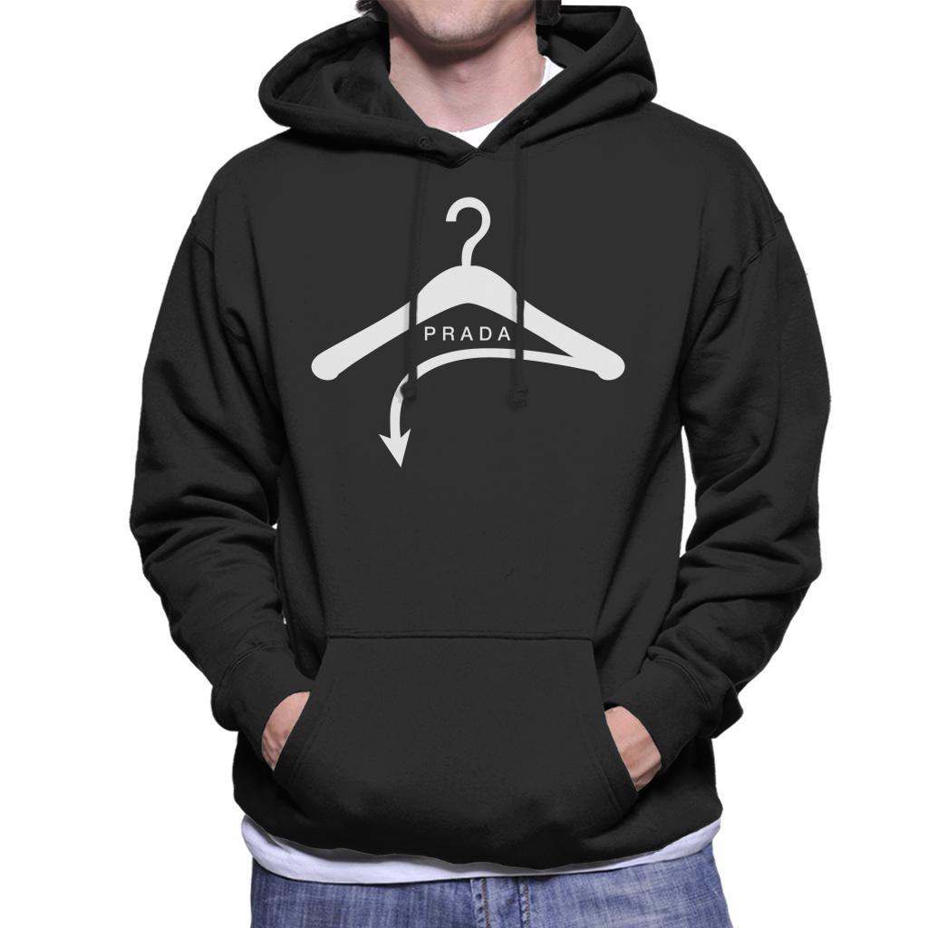The Devil Wears Prada Coat Hanger Minimal Men's Hooded Sweatshirt by Stroodle Doodle - Cloud City 7