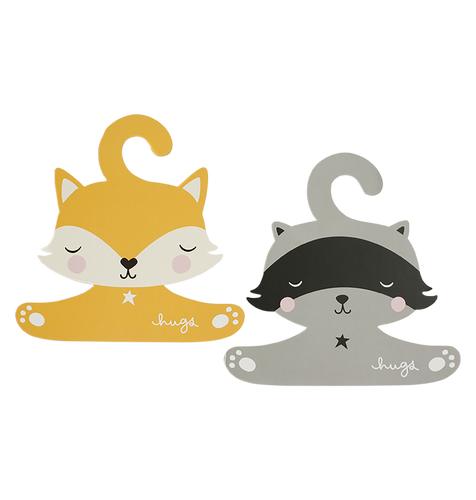 Raccoon And Fox Coat Hanger