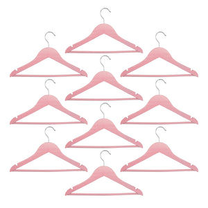 Harbour Housewares Children's Clothes Hangers - Pastel Pink - Pack of 10