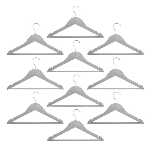 Harbour Housewares Children's Clothes Hangers - Grey - Pack of 10
