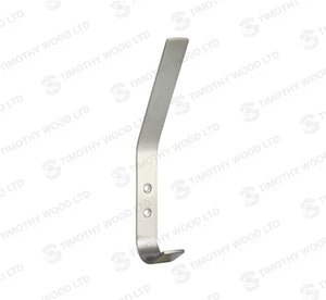 Zoo ZAS73 Hat & Coat Hanger Hook - Satin Stainless Steel