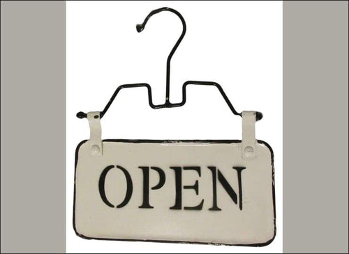 Hanging Metal OPEN CLOSE Sign