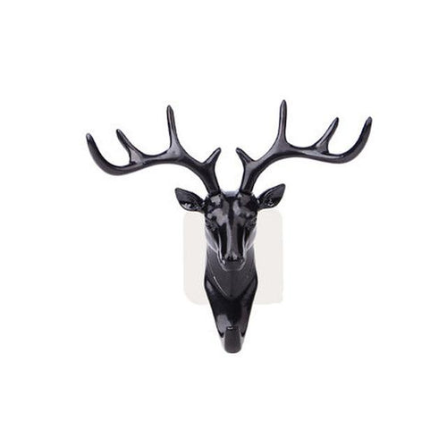 Deer Head wall hook Animal Self Adhesive Clothing Display Racks Hook Coat Hanger Cap Room Decor Show Wall Bag Keys Sticky Holder