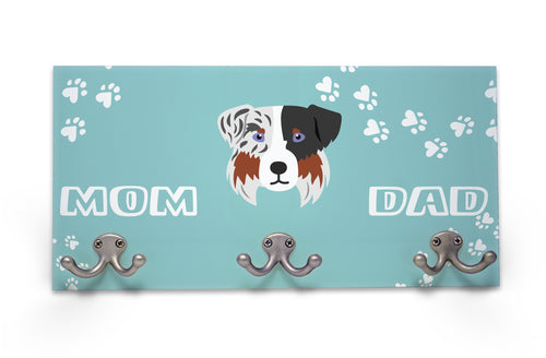 Wall Mounted Coat Rack - Australian Shepherd