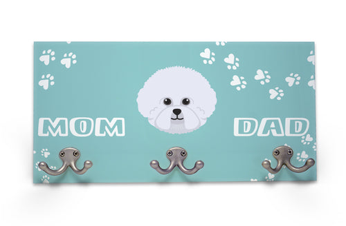 Wall Mounted Coat Rack - Bichon  Frise