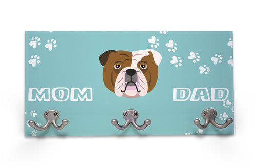 Wall Mounted Coat Rack - English Bulldog