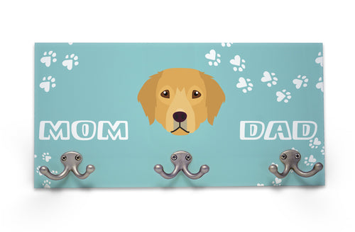 Wall Mounted Coat Rack - Golden Retriever