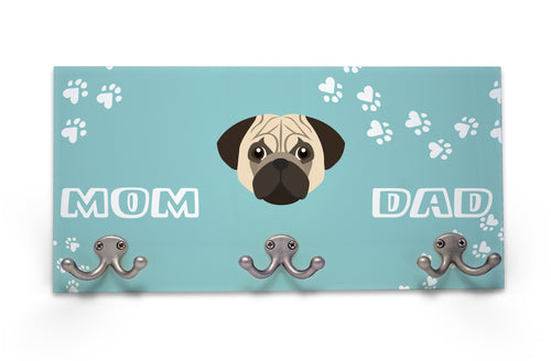 Wall Mounted Coat Rack - Pug