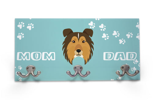 Wall Mounted Coat Rack - Rough Collie
