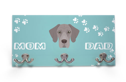 Wall Mounted Coat Rack - Weimaraner